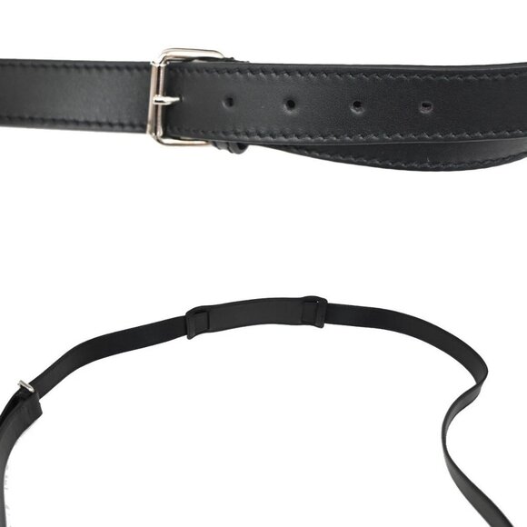 GUCCI Logo Diamante Shoulder Crossbody Bag PVC Leather Black Brown SHW - Picture 8 of 16